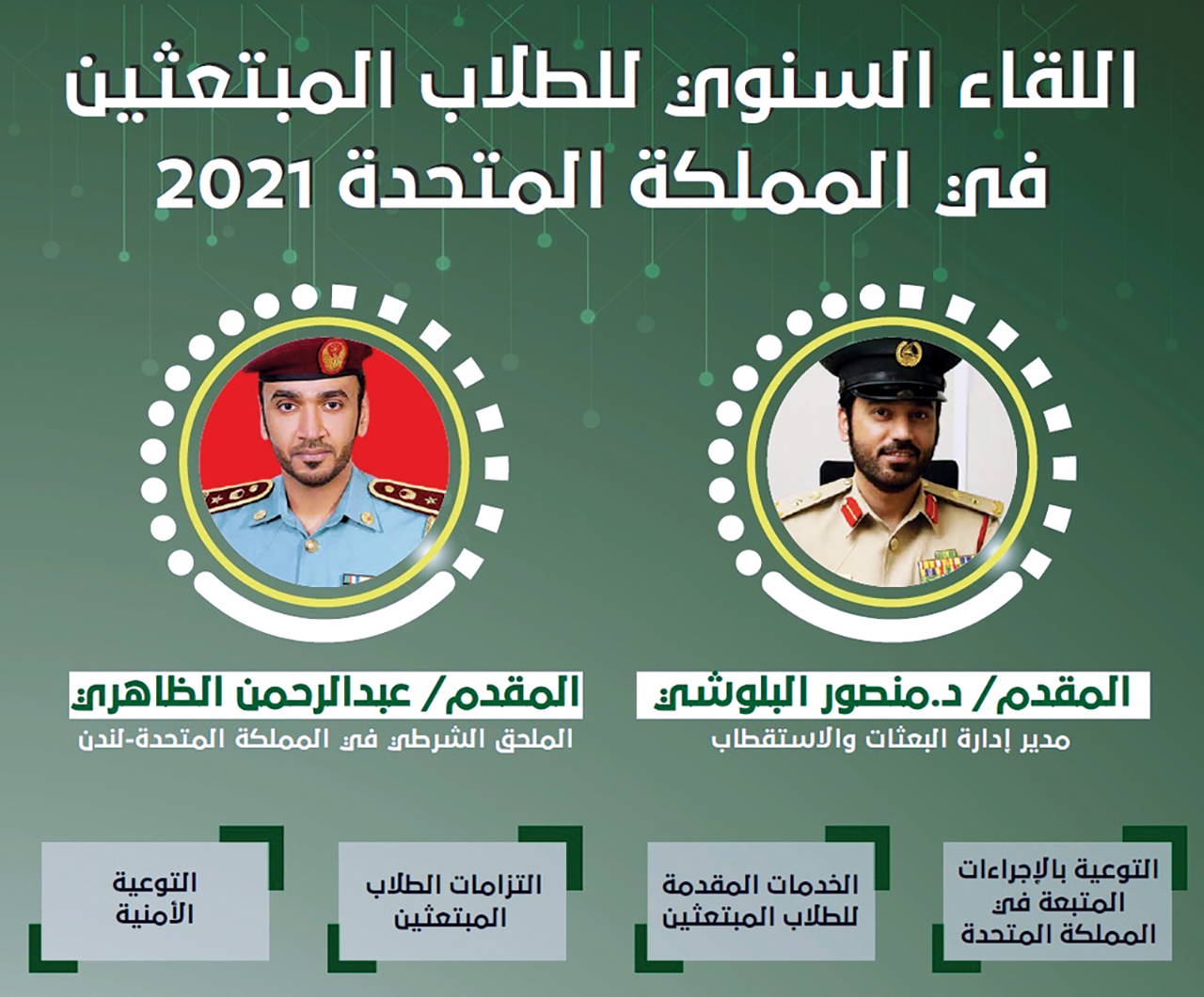150 طالباً وطالبة في اللقاء السنوي لمبتعثي شرطة دبي