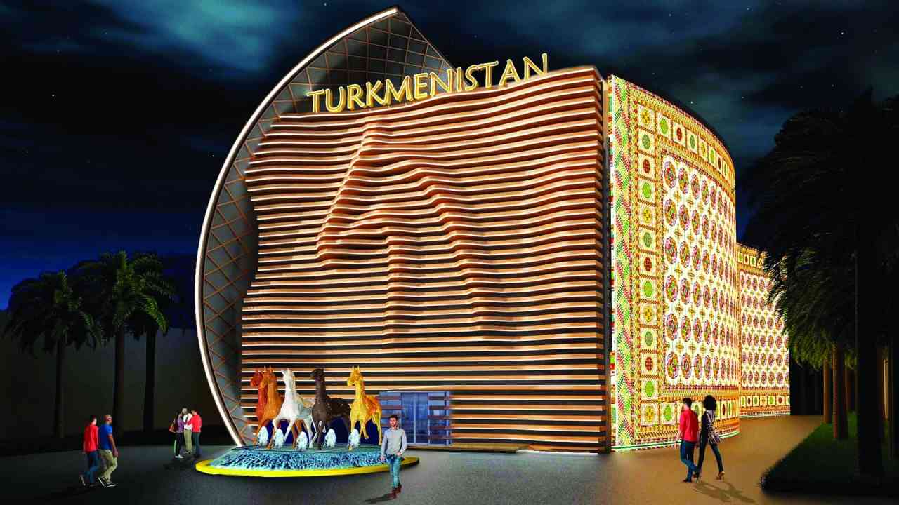 "خيول الأكحل..\r\nوضمن أجواء التجارب الافتراضية، تتوقف المحطة الخامسة في رحلة اليوم العائلي، عند جناح تركمانستان، الذي يطرح تجربة ثلاثية الأبعاد، لمسارات الثقافة والفنون في هذا البلد، برفقة خيول «الأكحل تيكي»، للتنقل من عرض بصري ملون، إلى مساحة تبرز الروابط الزراعية، عبر عناصر متعددة، تمثل القمح والقطن والرياح، إلى جانب محصول رقمي يتحرك وينمو، بفعل استجابته للمس."