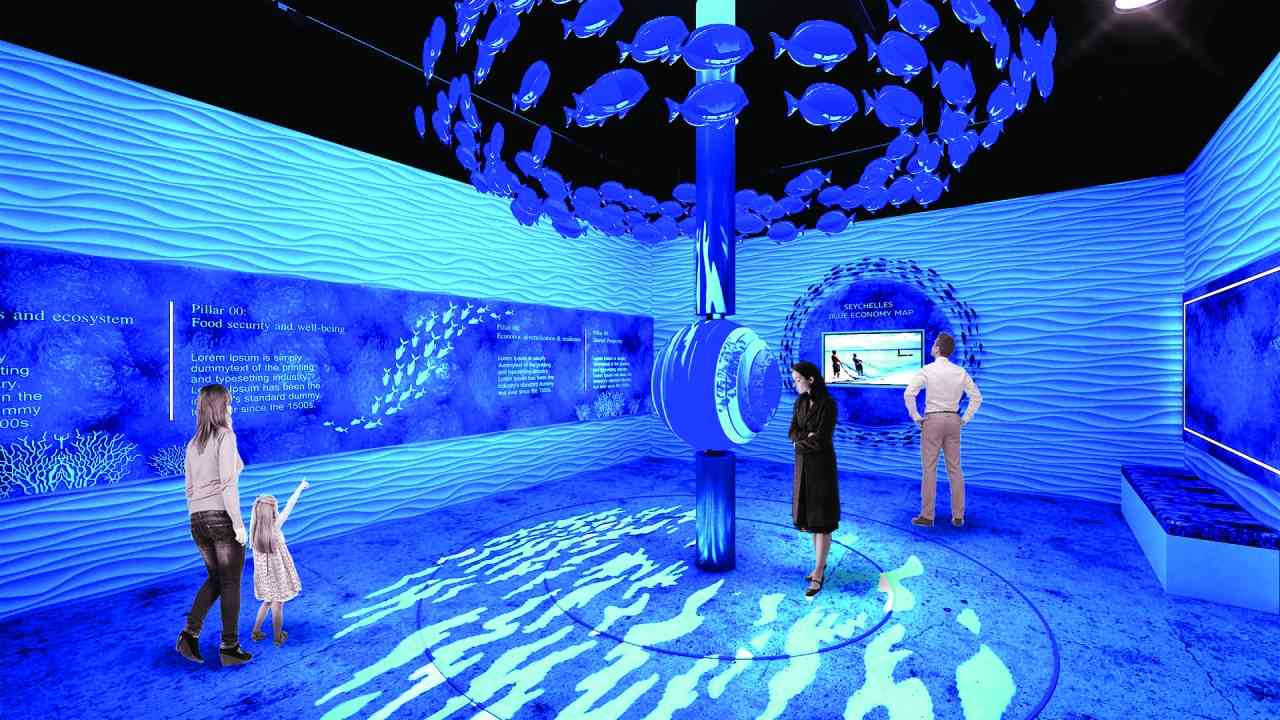 "البحث عن الكنز..\r\nفي محطتهم السادسة يغوص زوّار اليوم العائلي في أعماق البحر بحثاً عن جناح جزر سيشل للانطلاق في رحلة البحث عن الكنز، للعثور على أدلة على مكان كنز دفين داخل الجناح. تستحضر التجربة استخدام حواس البصر والشم والسمع، أثناء محاولة المرء العثور على أدلة وحل اللغز. يهدف جناح سيشيل إلى غرس شعور بالالتزام لدى الزوار بحماية الكنوز الطبيعية للجزر."