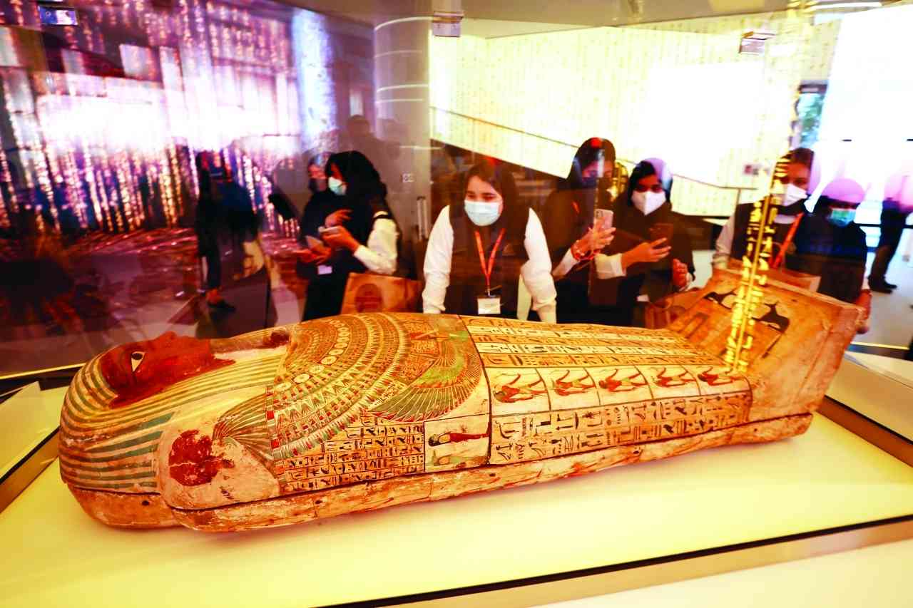 "» تابوت الكاهن بسماتيك في الجناح المصري في إكسبو"