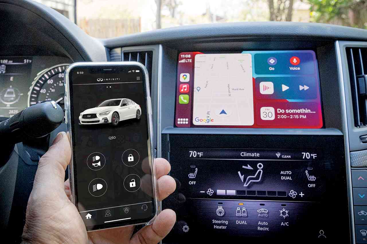 إنفينيتي تدعم طراز 2022 من نموذج Q50 بنظام آبل كار بلاي اللاسلكي