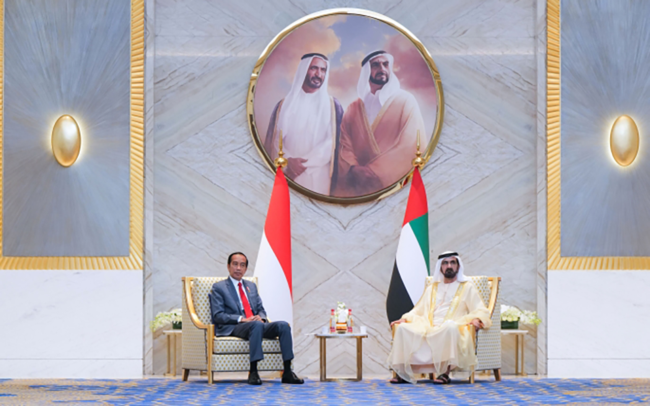 محمد بن راشد يستقبل رئيس إندونيسيا