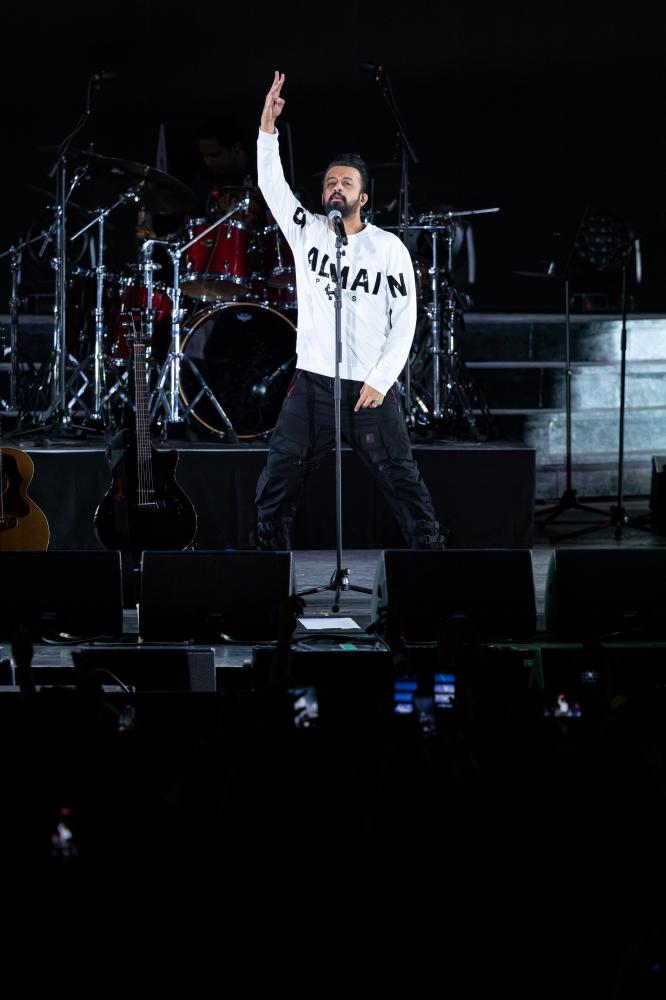 "DUBAI, 17 November 2021. Pakistan singer Atif Aslam performs at Jubilee Stage, Expo 2020 Dubai. (Photo by Christophe Viseux/Expo 2020 Dubai)"