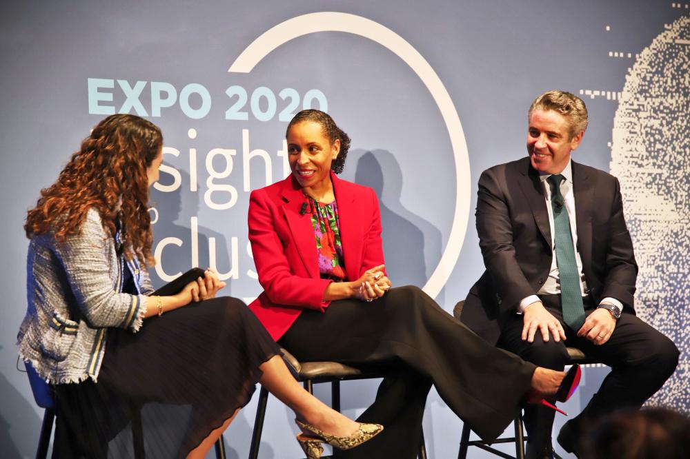 "(Middle) Tanya Spencer, Chief Diversity Officer of GE Gas Power and John Slattery, CEO of GE Aviation"