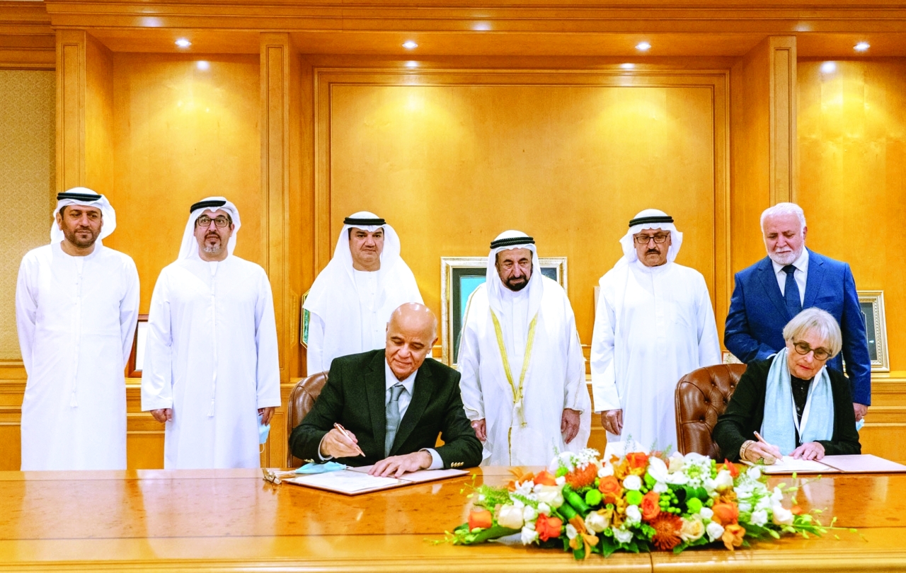 سلطان القاسمي يشهد توقيع اتفاقية تعاون بين جامعتي الشارقة و«لوبيك» الألمانية
