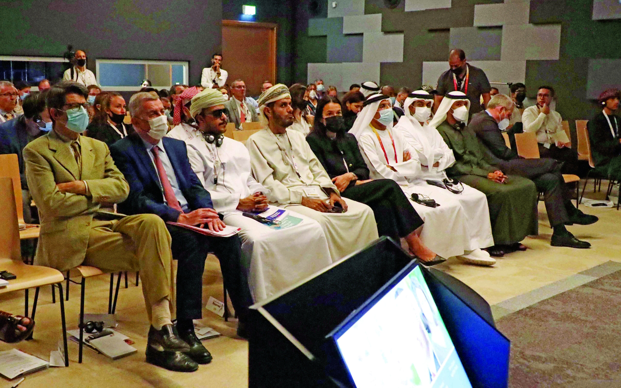 "جانب من الحضور خلال مؤتمر التميز في صناعة الخيول بجناح فرنسا في إكسبو دبي | تصوير: إبراهيم صادق"