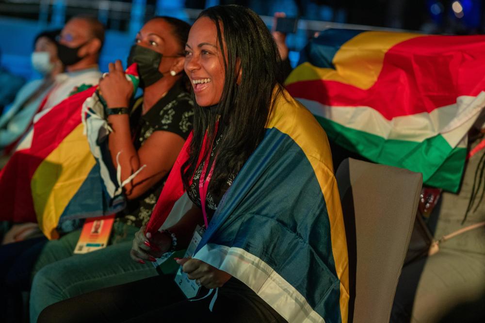 "DUBAI, 15 December 2021. Moutya Evening - Authentic Sound and Dance of Seychelles at Dubai Millennium Amphitheatre, Expo 2020 Dubai. (Photo by Miaad Mahdi/Expo 2020 Dubai)"