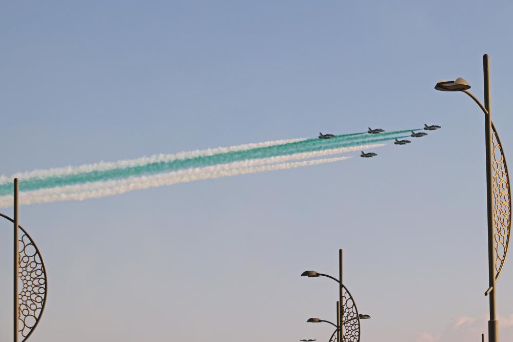 "تصوير بروفة للعرض الطيران يوم السعودي في اكسبو 2020.يناير2022.6.تصوير/ ابراهيم صادق"