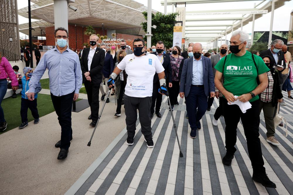 "خلال مسيرة 60 دقيقة من أجل الأرض في إكسبو 2020 يناير 21\n 2022 | تصوير: سالم خميس"