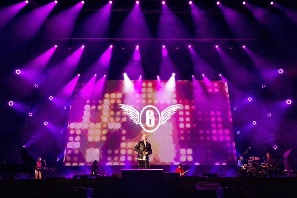 "DUBAI, 11 February 2022. Bamboo performs at Jubilee Stage, Expo 2020 Dubai. (Photo by Walaa Alshaer/Expo 2020 Dubai)"