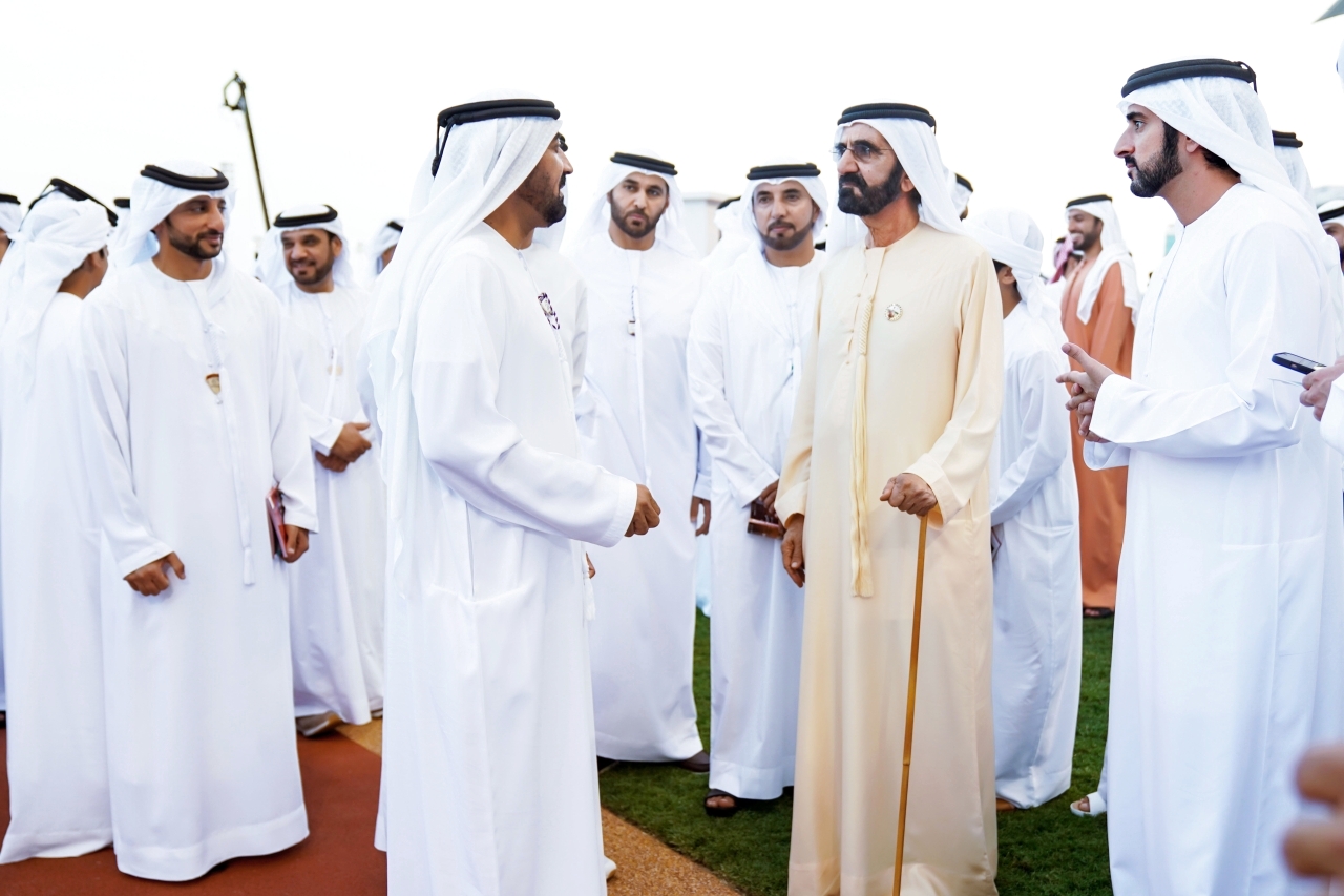 "محمد بن راشد متابعاً الأمسية بحضور حمدان بن محمد وأحمد بن سعيد وراشد النعيمي وراشد بن دلموك | البيان"