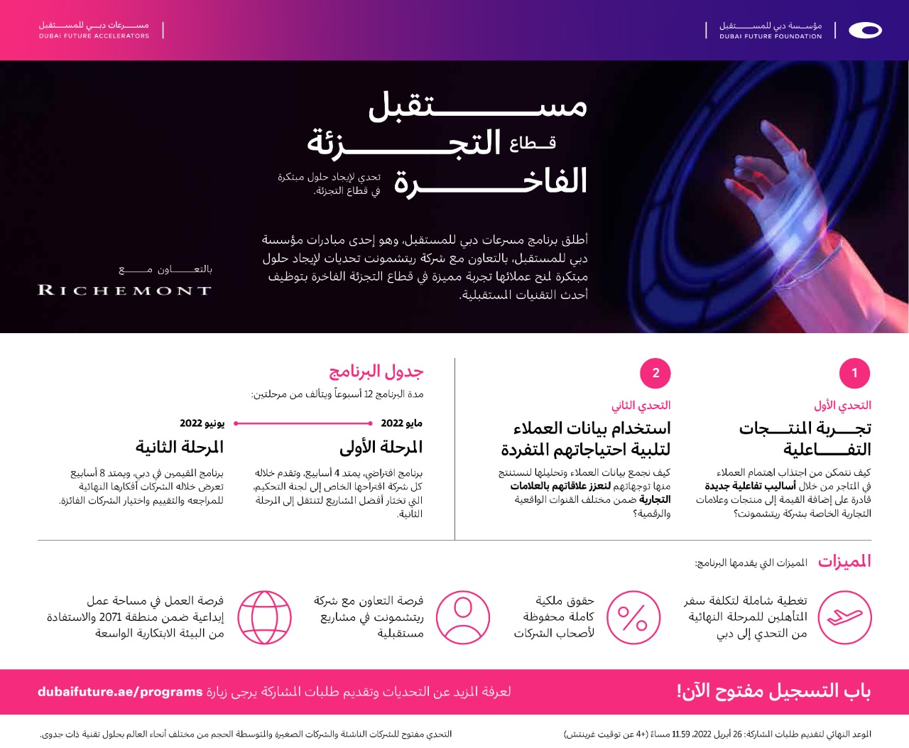 مؤسسة دبي للمستقبل و"ريتشمونت" تصممان مستقبل "التجزئة الفاخرة"