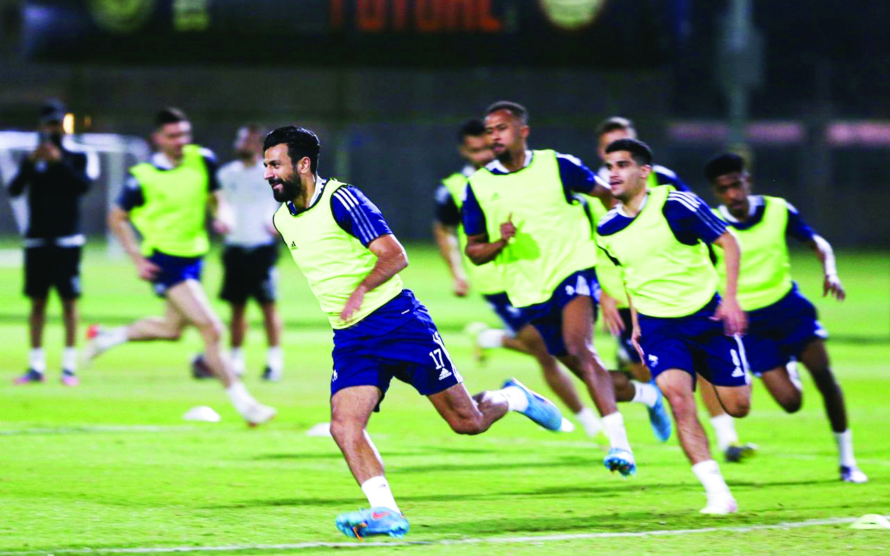 "جانب من تدريبات الاتفاق السعودي في أبوظبي | البيان"