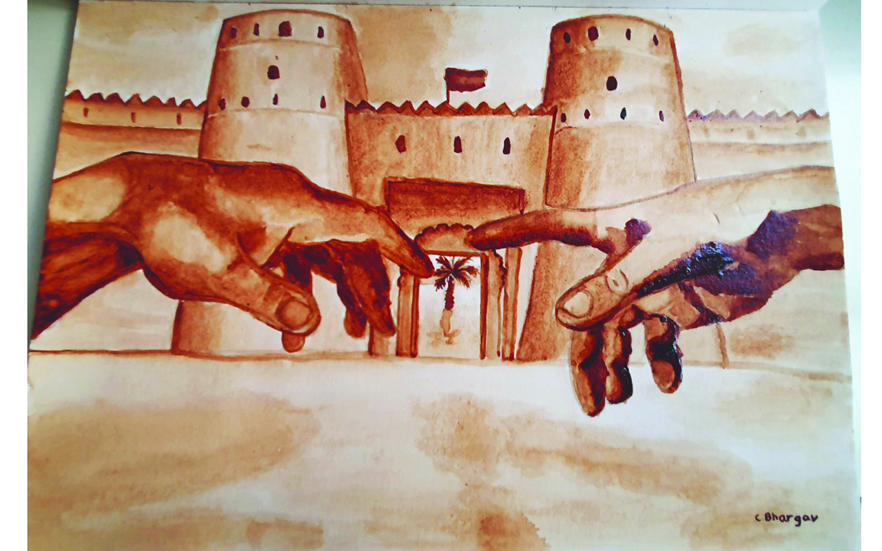 "من اللوحات الفنية في المعرض | من المصدر"