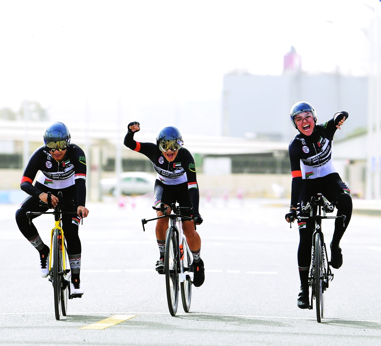 "منتخب الدراجات للسيدات توج بالذهب | تصوير: كامل عبد الله"