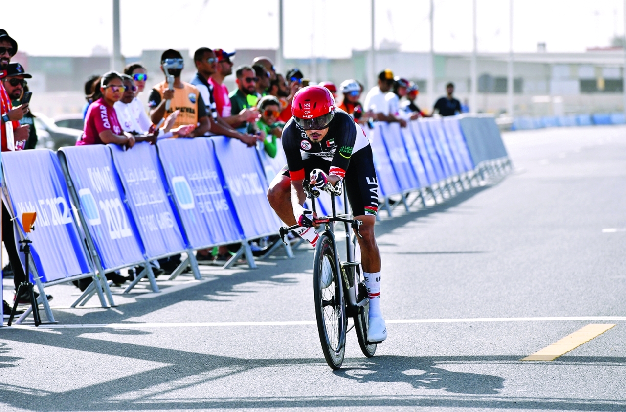 "يوسف ميرزا خلال سباق الفردي ضد الساعة | تصوير: كامل عبد الله"