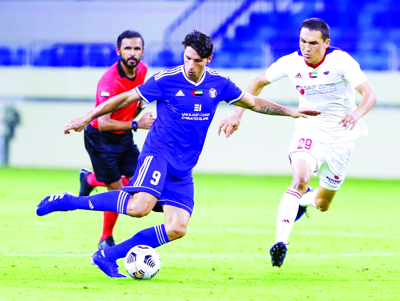 "تيغالي خلال مباراة النصر والشارقة في دوري المحترفين | أرشيفية"