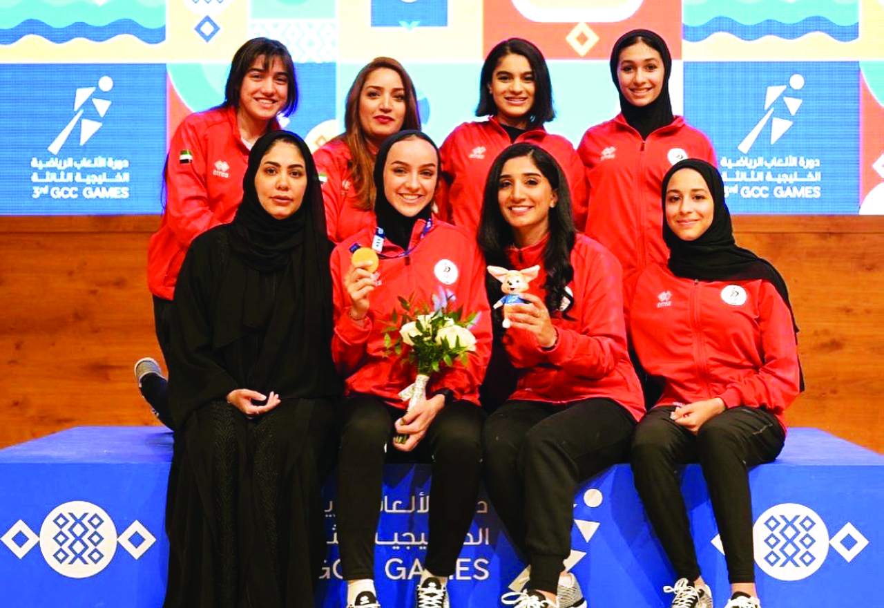 "منتخب السيدات للدراجات يحتفل بذهبية الألعاب الخليجية | البيان"