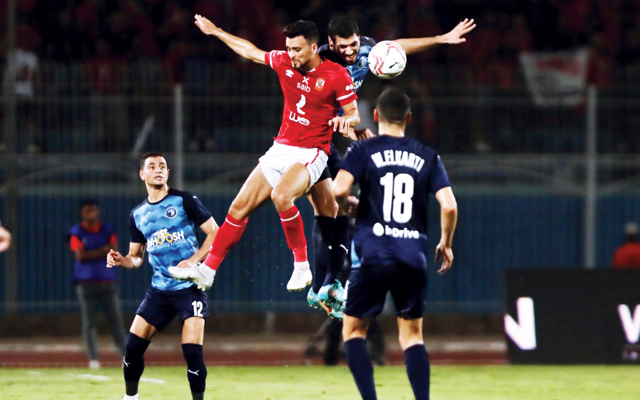 "من مباراة الأهلي وبيراميدز"