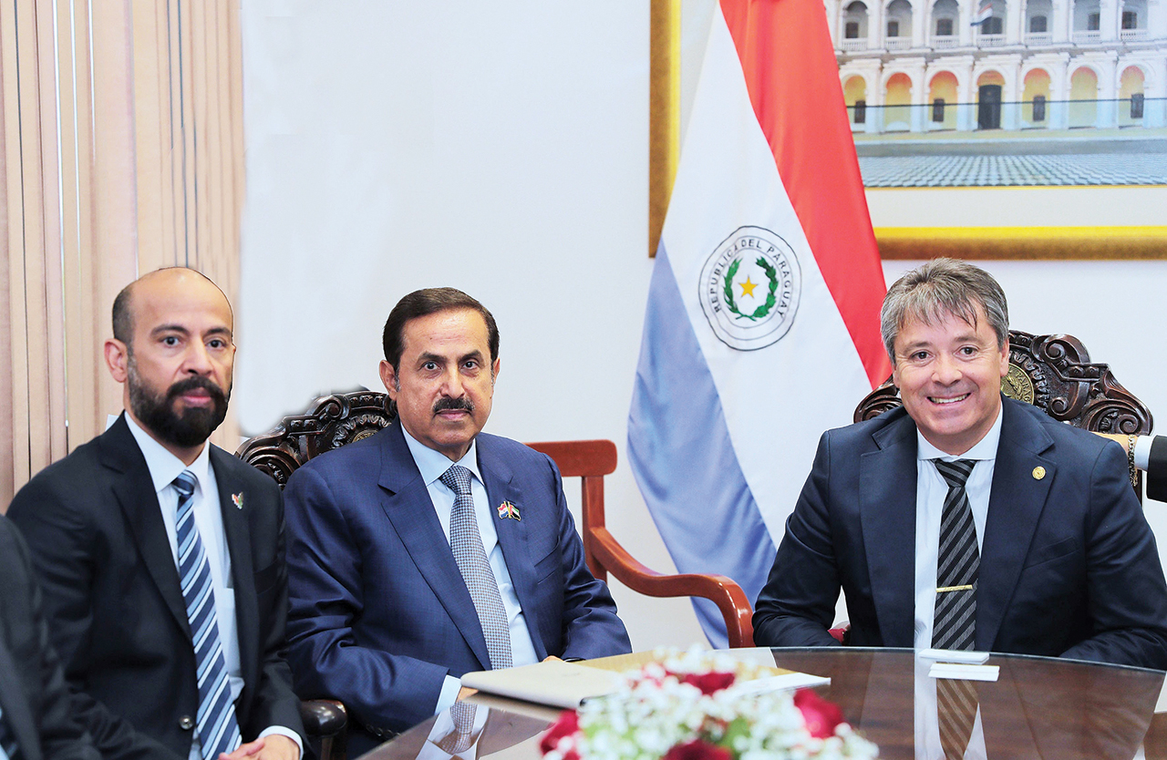 غباش يبحث العلاقات مع رئيسي مجلسي النواب والشيوخ في الباراغواي