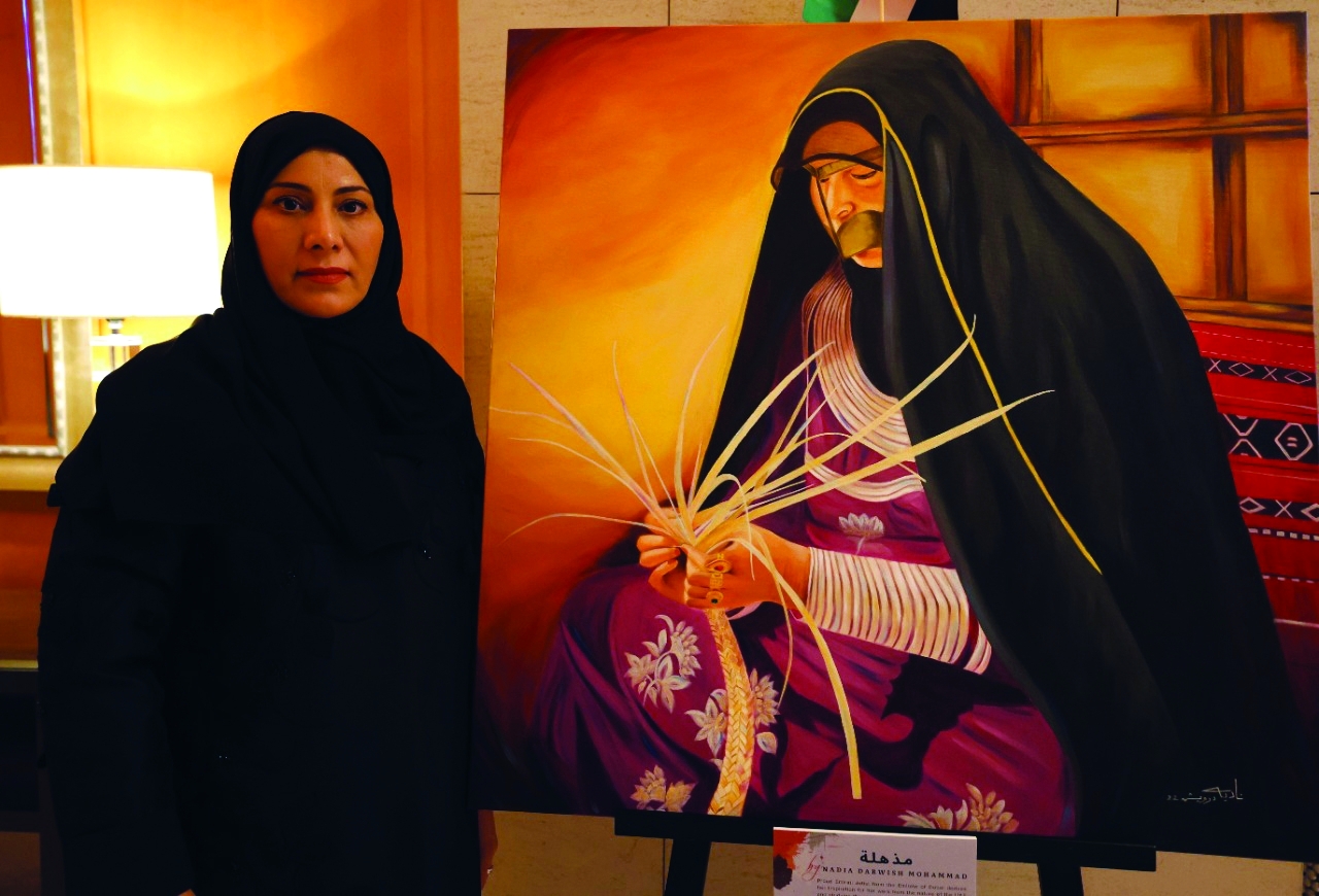 "لوحة «مذهلة» لنادية درويش"
