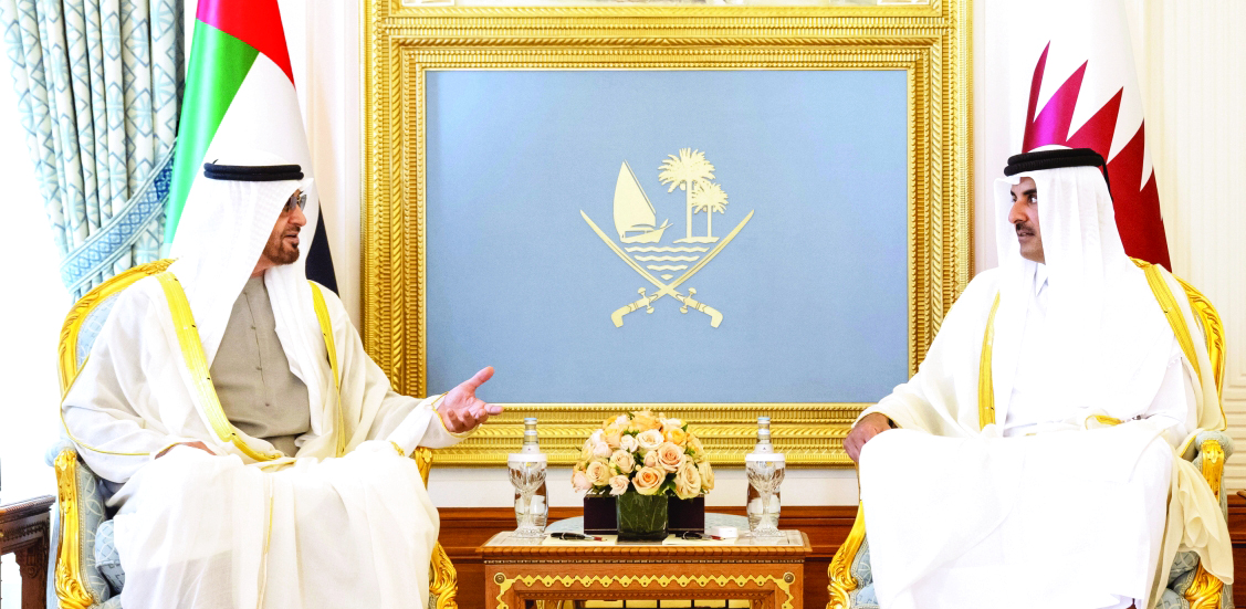 "محمد بن زايد وتميم بن حمد | تصوير: حمد الكعبي، راشد المنصوري، محمد الحمادي، عبدالله النيادي"