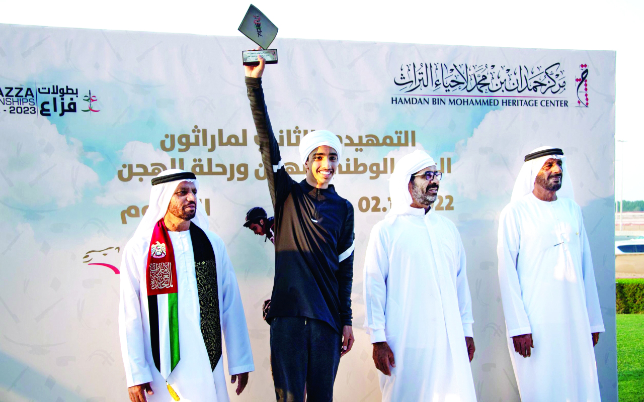 "عبد الله حمدان بن دلموك خلال مراسم التتويج | البيان"