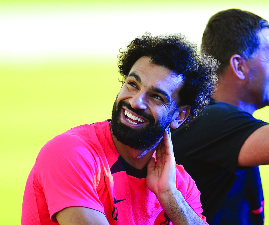 "محمد صلاح متفائل في تدريبات ليفربول"