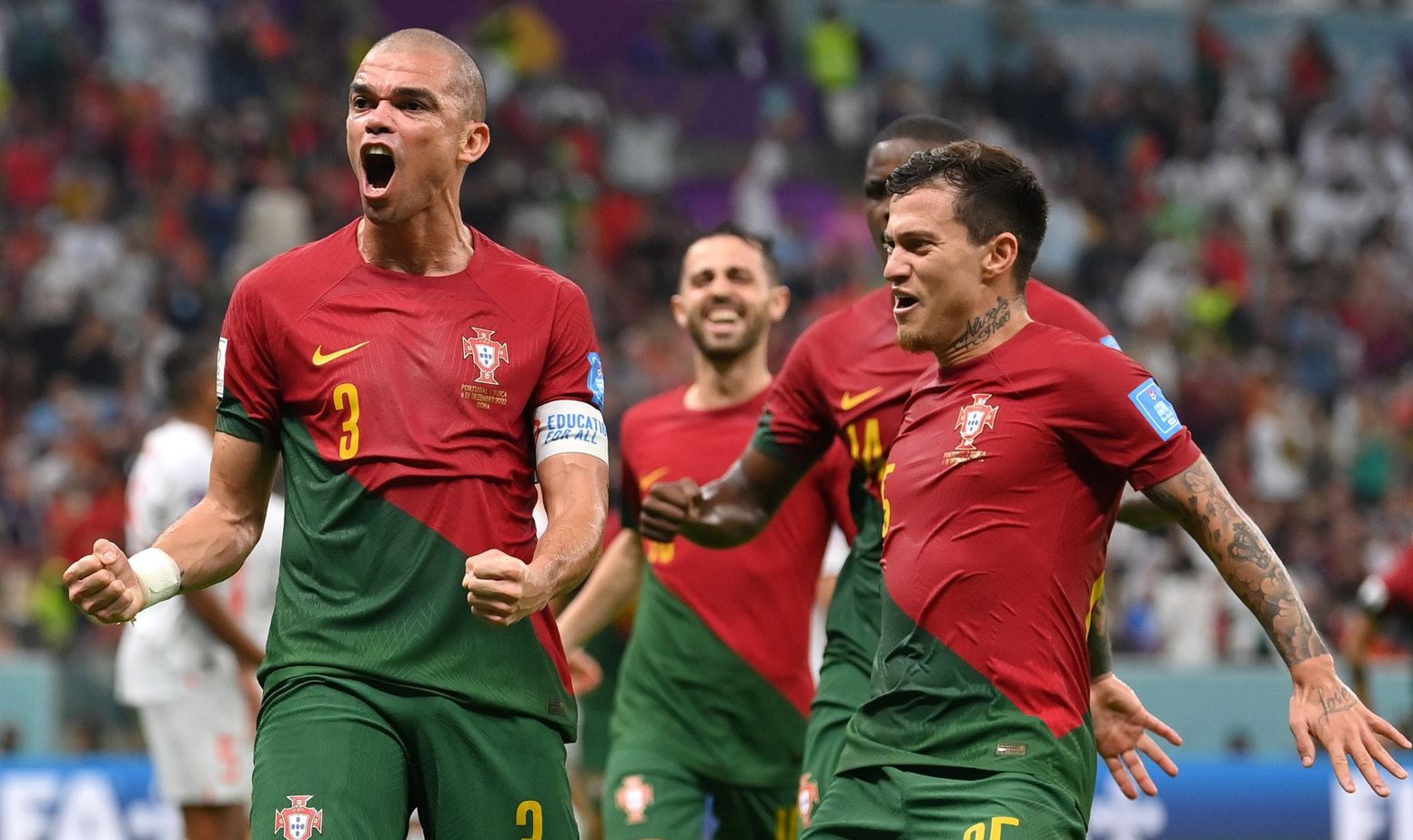 منتخب البرتغال يصعد لدور الثمانية لكأس العالم بسداسية في سويسرا