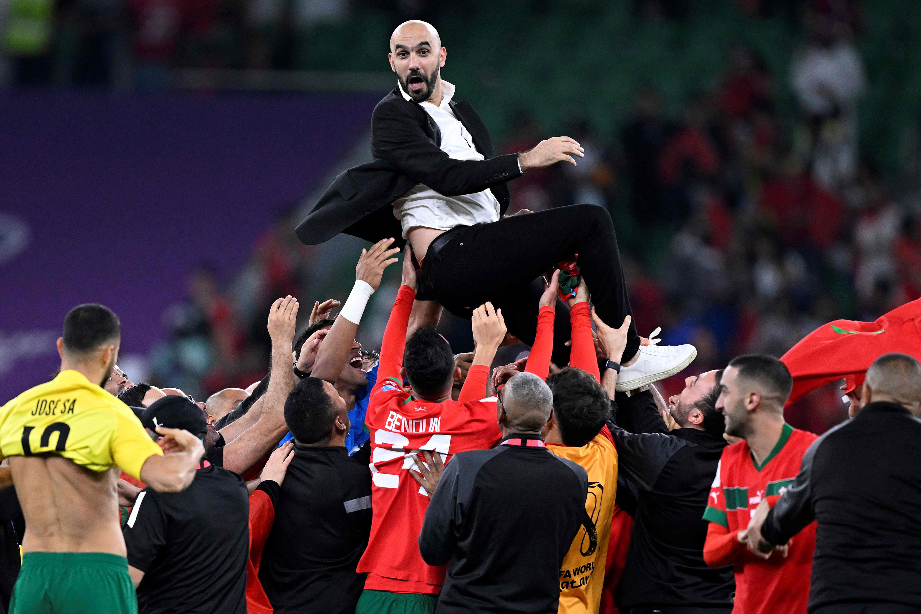 المغرب أول فريق عربي وأفريقي يبلغ قبل نهائي كأس العالم