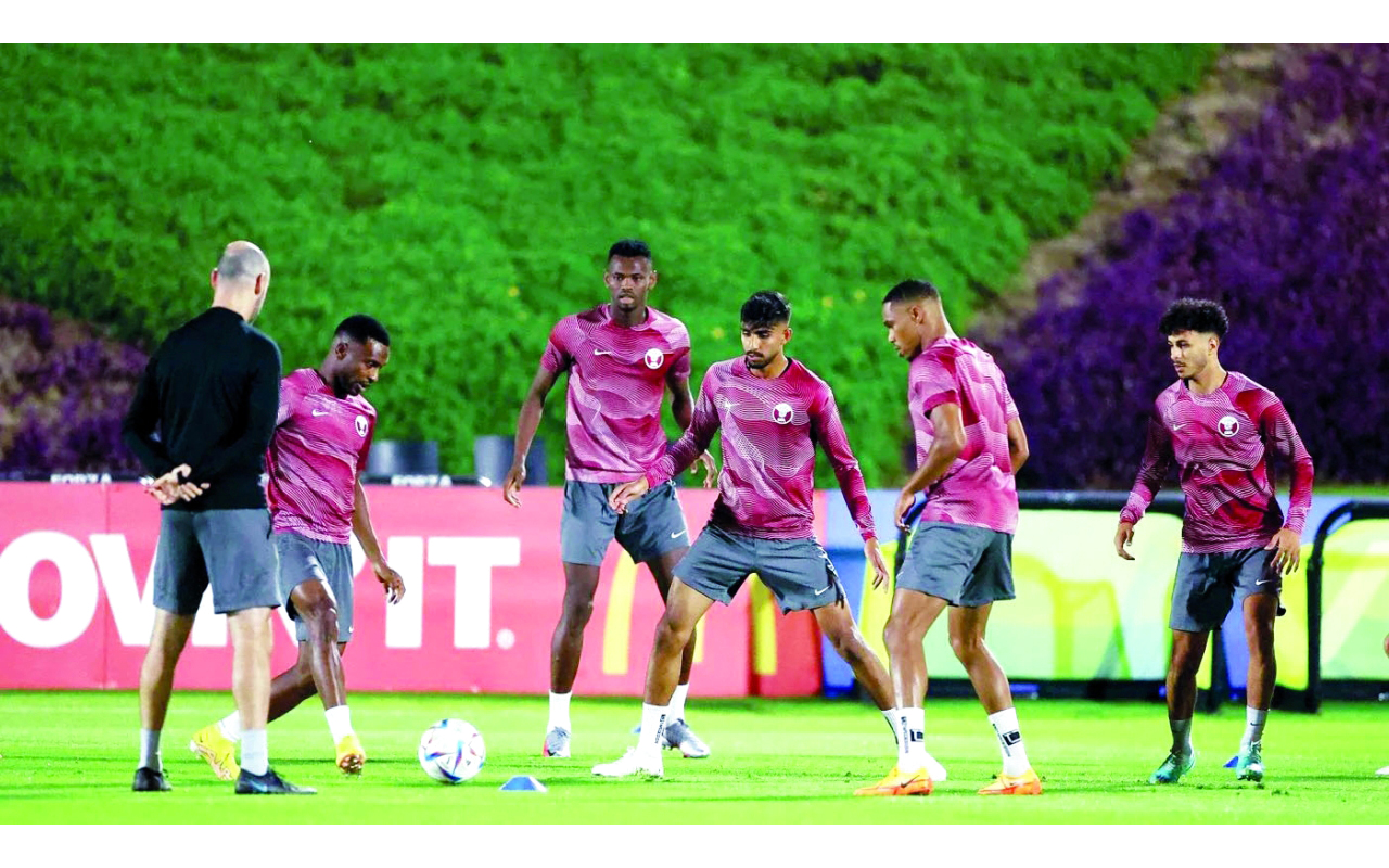 "من تدريبات منتخب قطر | من المصدر"
