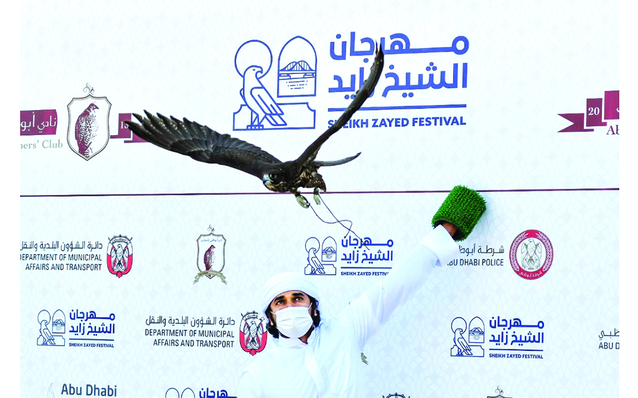 "جانب من منافسات الصيد بالصقور في مهرجان الشيخ زايد | البيان"