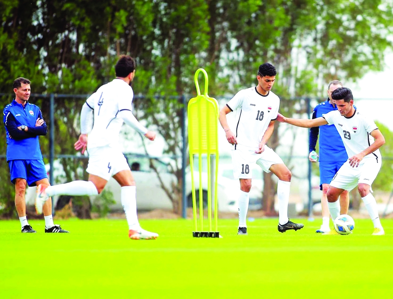 "من آخر تدريبات المنتخب العراقي استعداداً لـ«خليجي 25» | البيان"