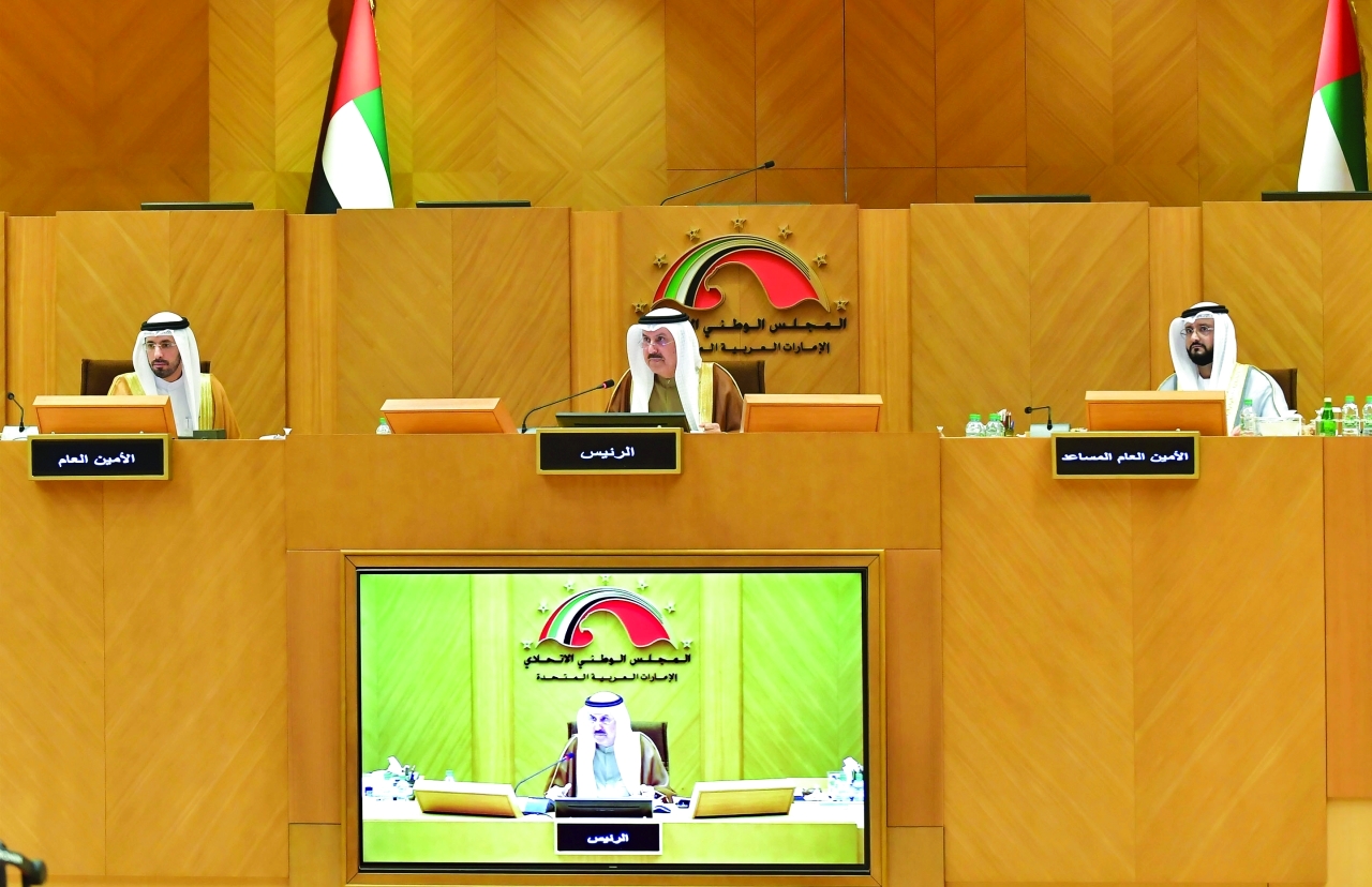 "صقر غباش مترئساً جلسة الوطني الاتحادي | من المصدر"