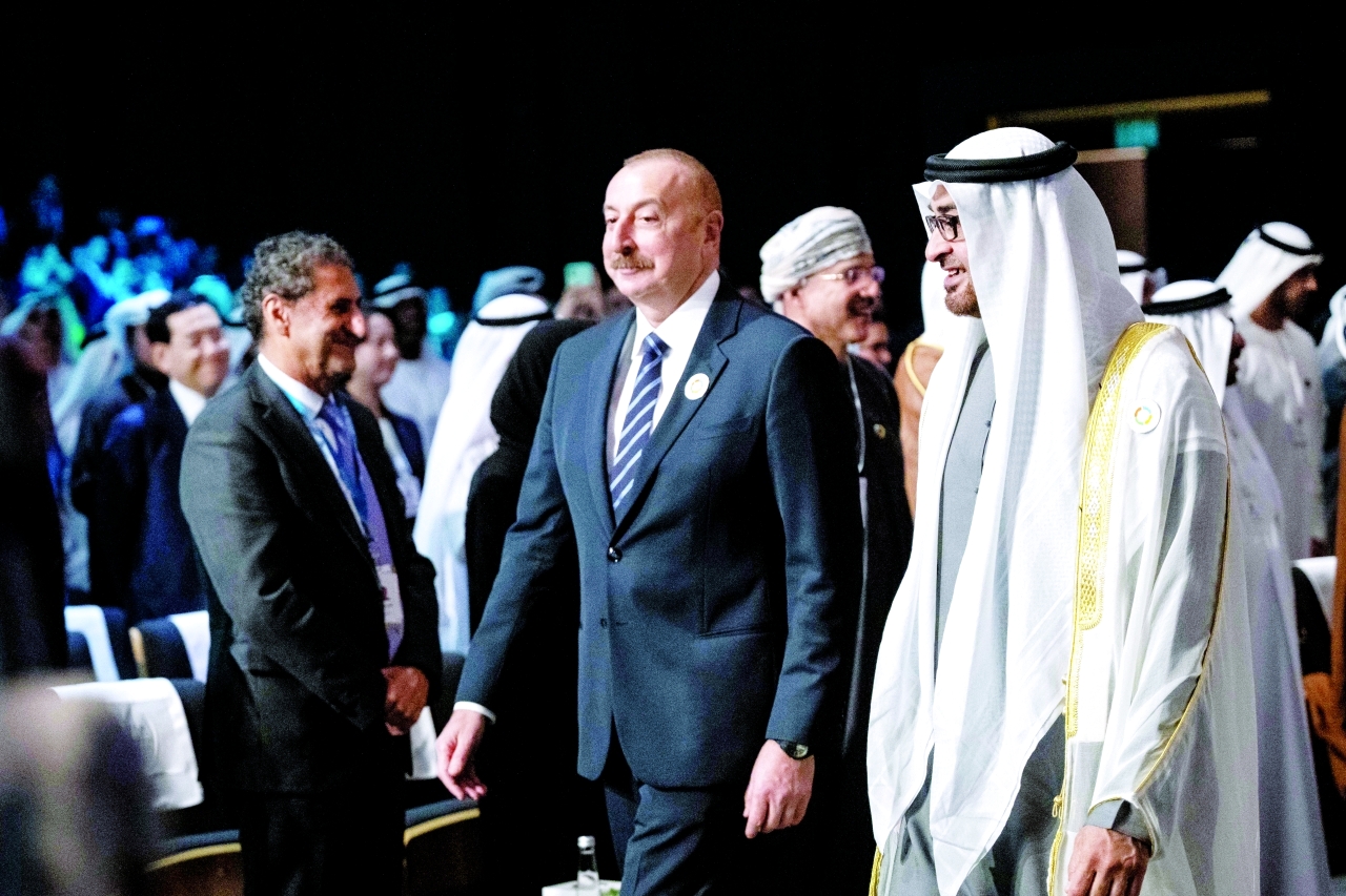 "محمد بن زايد وإلهام علييف"