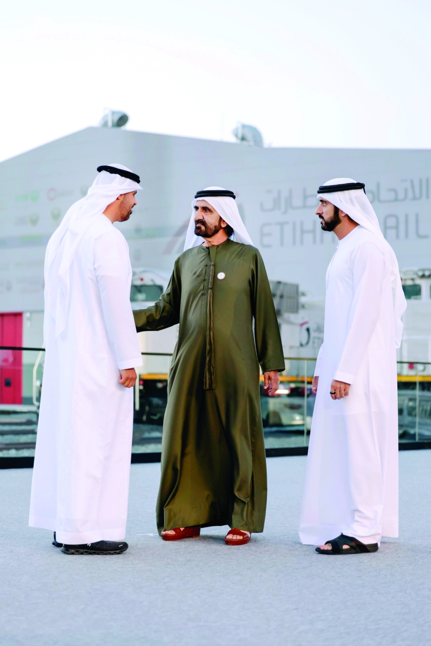 "محمد بن راشد وحمدان بن محمد وذياب بن محمد بن زايد"