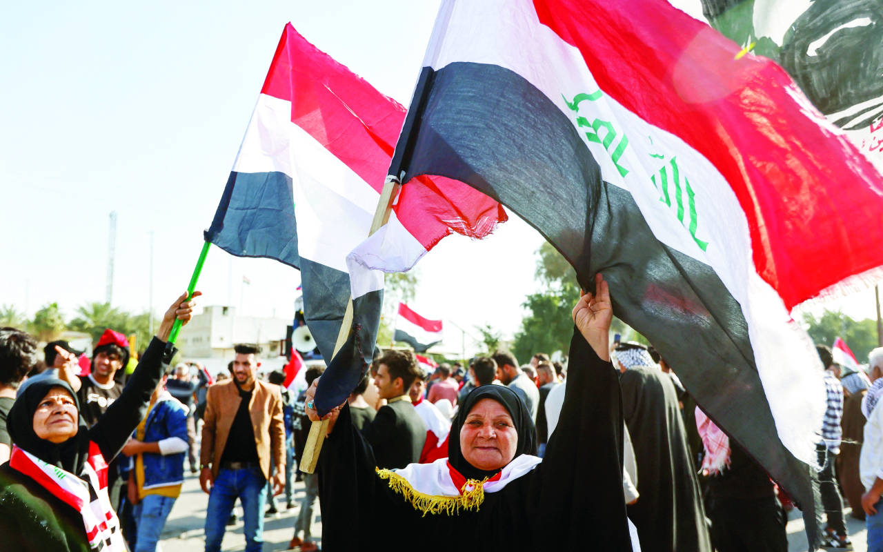 احتجاجات في بغداد ضد مشروع قانون الانتخابات