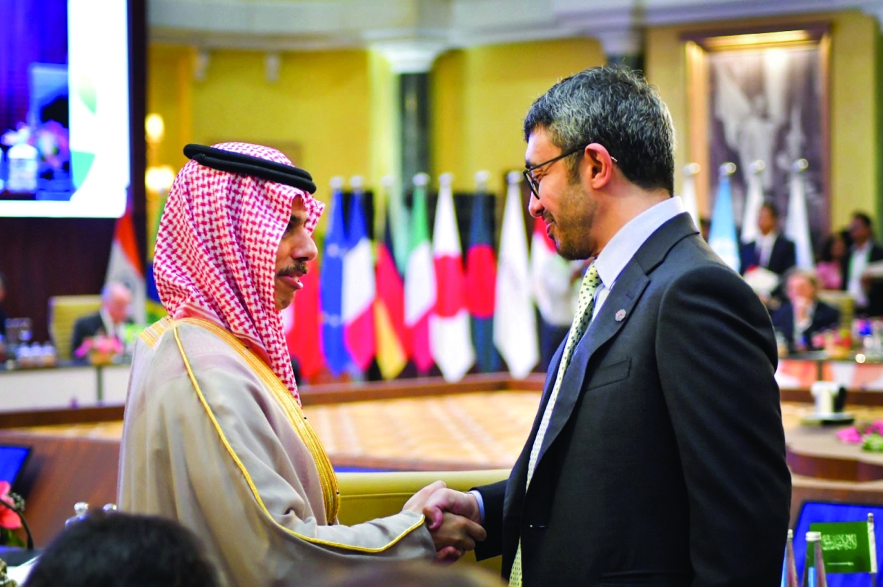 "سموه خلال لقاء وزير الخارجية السعودي | وام"