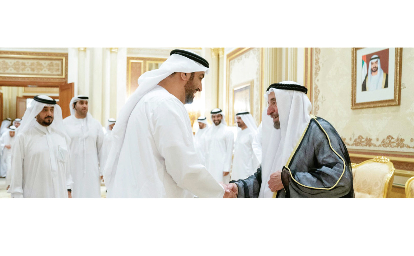 الحكام يستقبلون المهنئين بشهر رمضان