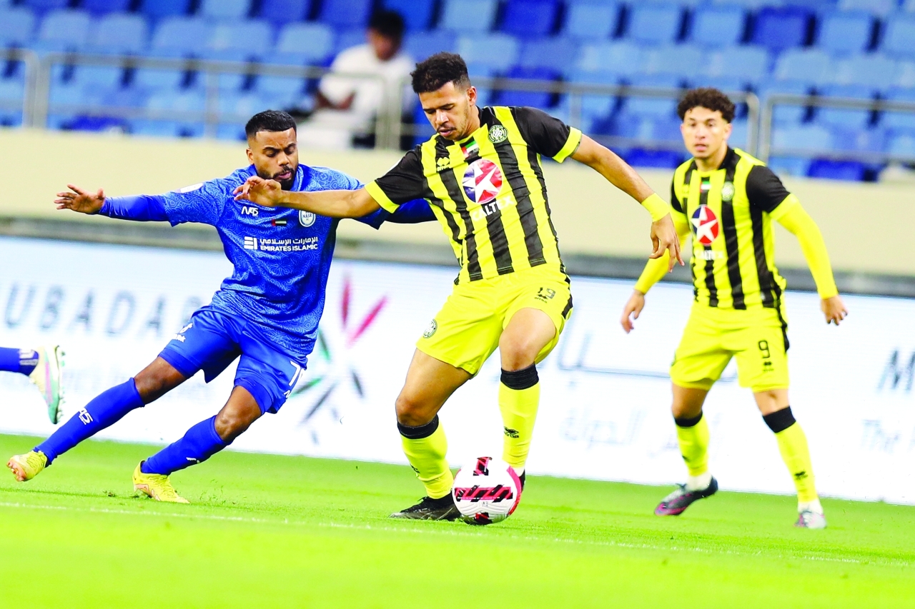 "جانب من مباراة النصر واتحاد كلباء | تصوير: إبراهيم صادق"