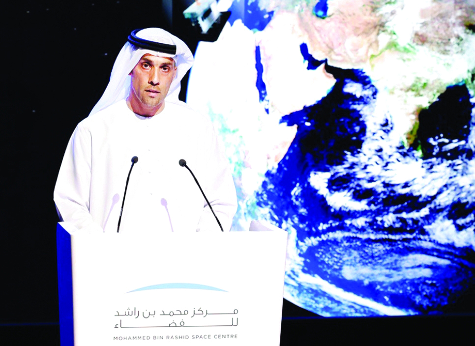 "سالم المري في كلمته خلال الحدث"