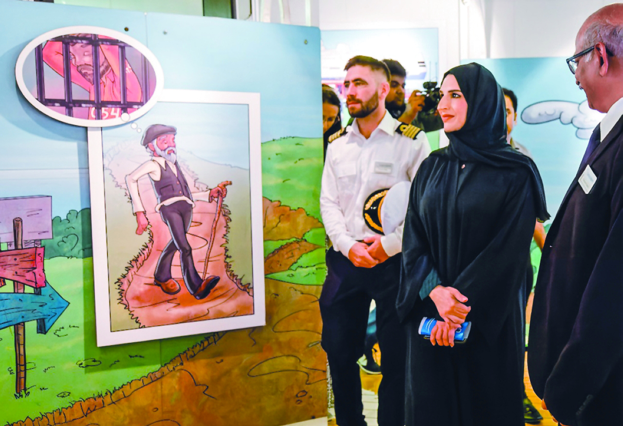 "هالة بدري خلال افتتاح أكبر معرض عائم للكتاب في العالم | من المصدر"