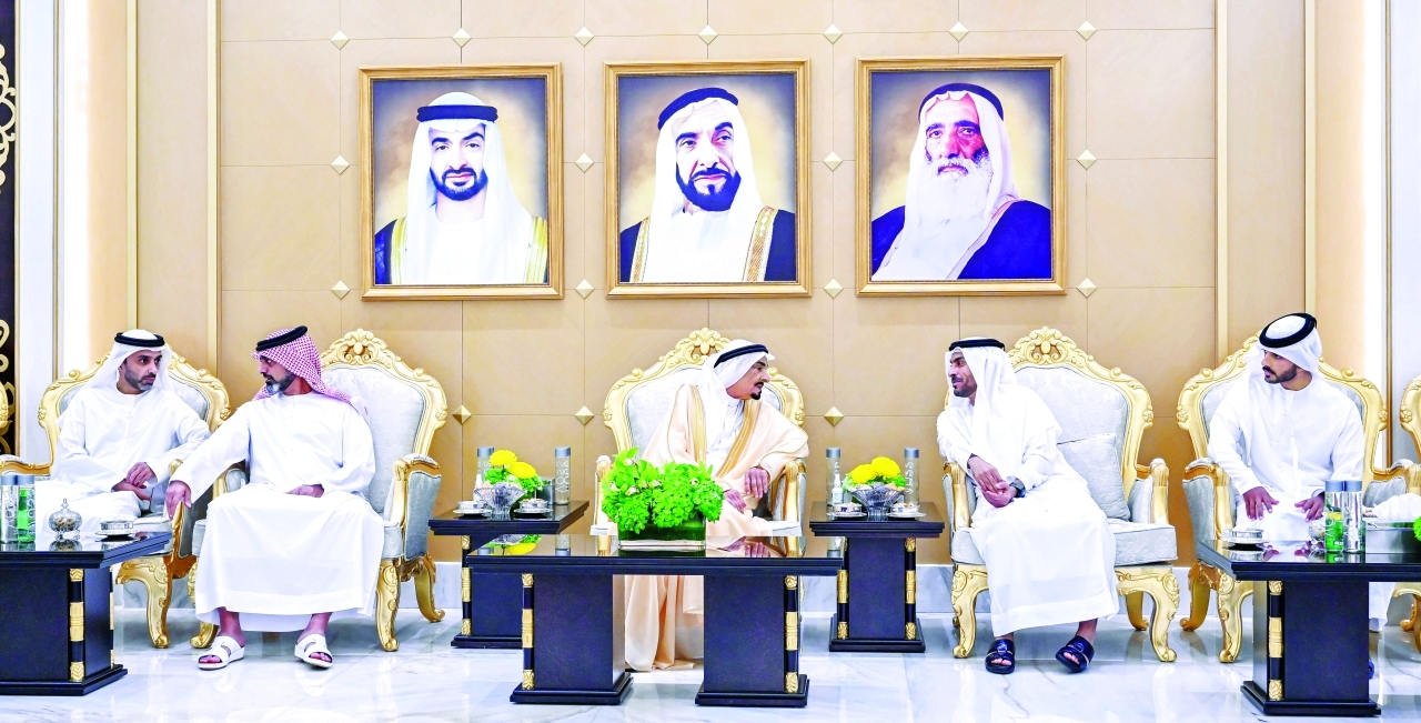 "حميد النعيمي يتقبل التهاني بحضور عمار النعيمي"