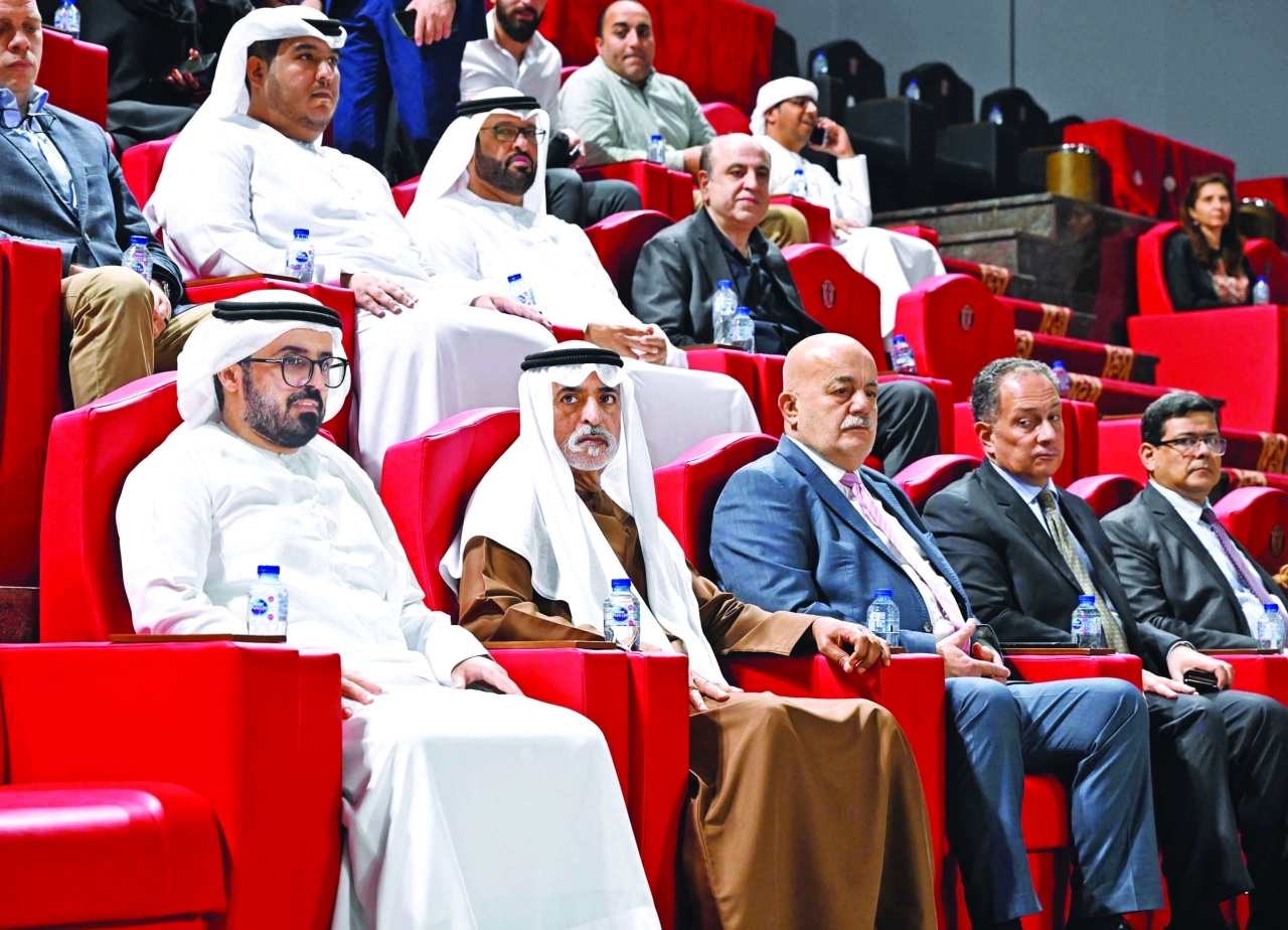 "نهيان بن مبارك خلال مراسم الافتتاح | وام"