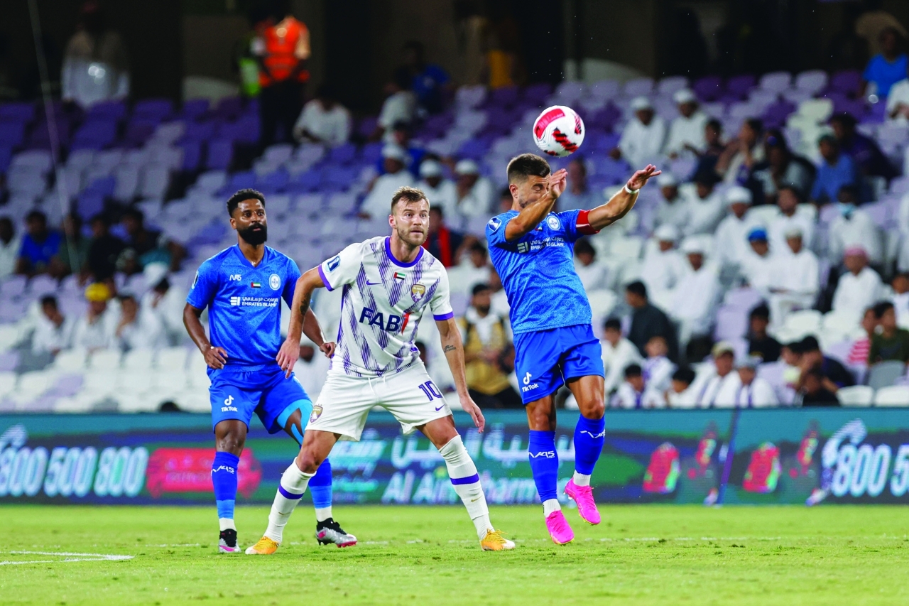 "العين تجاوز النصر وسهّل كثيراً من مأموريته في لقاء العودة | تصوير: سيف الكعبي"