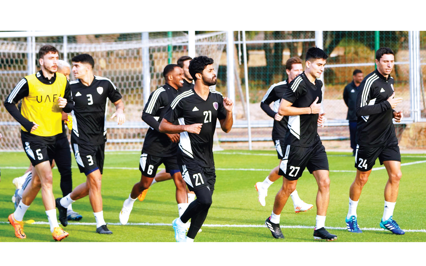 "لاعبو الوحدة خلال التدريبات | من المصدر"