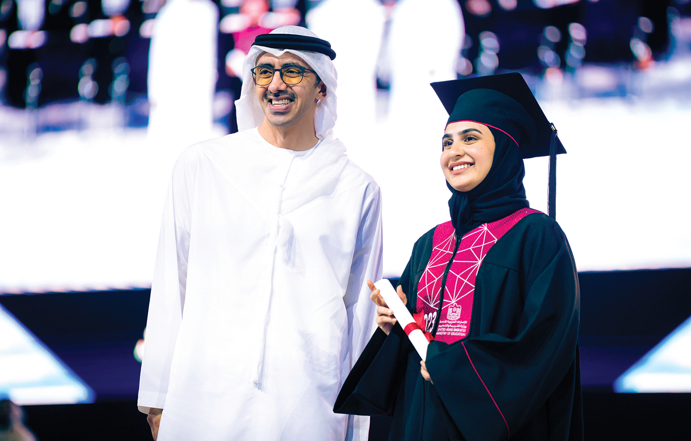 "عبدالله بن زايد خلال حفل التكريم | وام"