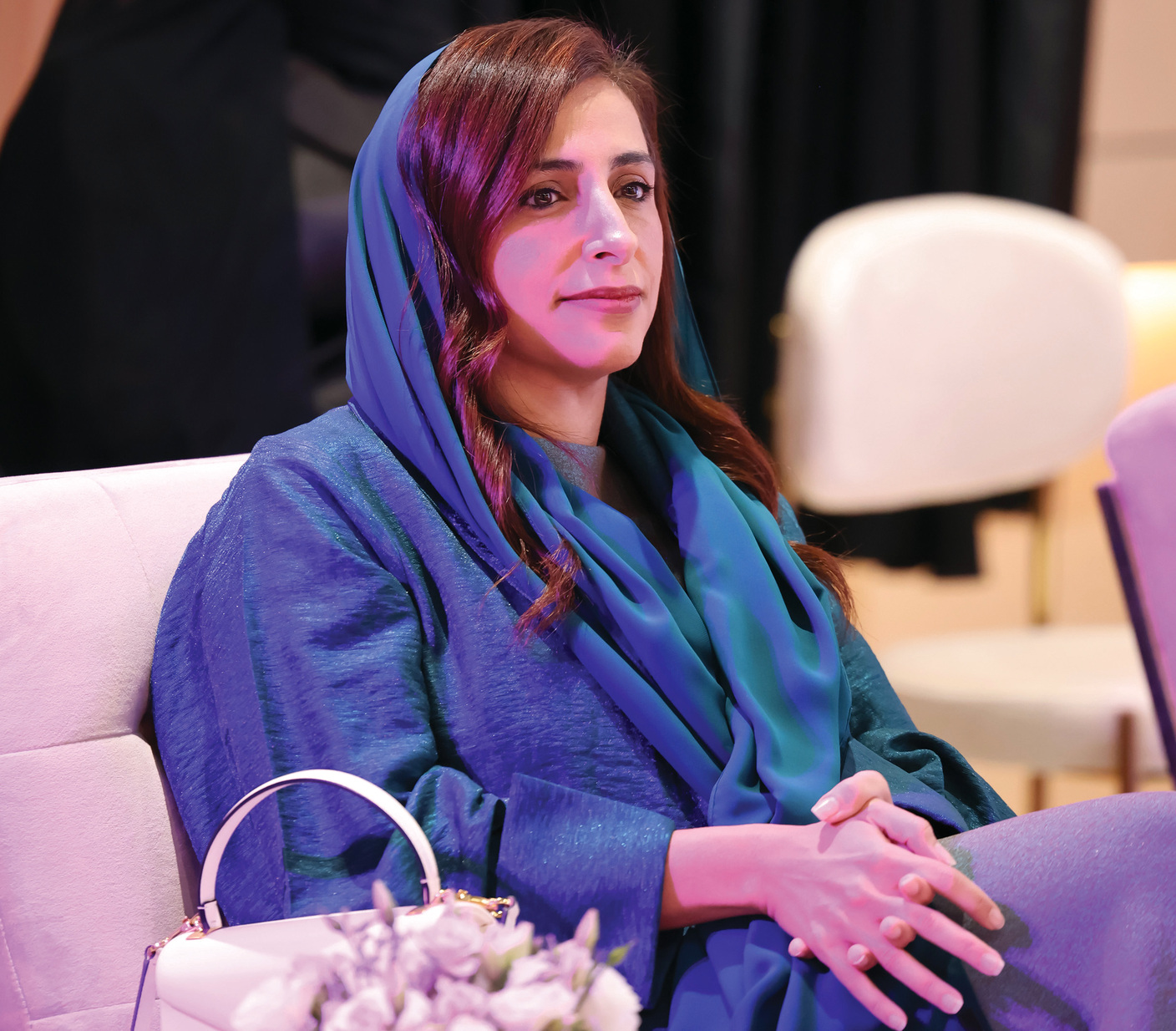 "بدور القاسمي خلال حفل إطلاق الوجهة الجديدة | من المصدر"