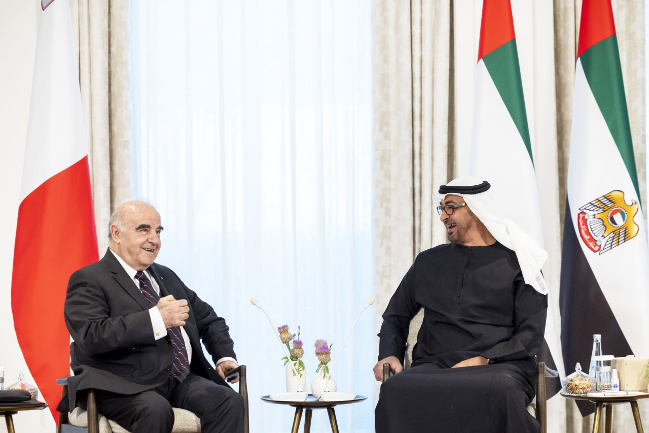 "رئيس الدولة خلال لقائه رئيس مالطا"
