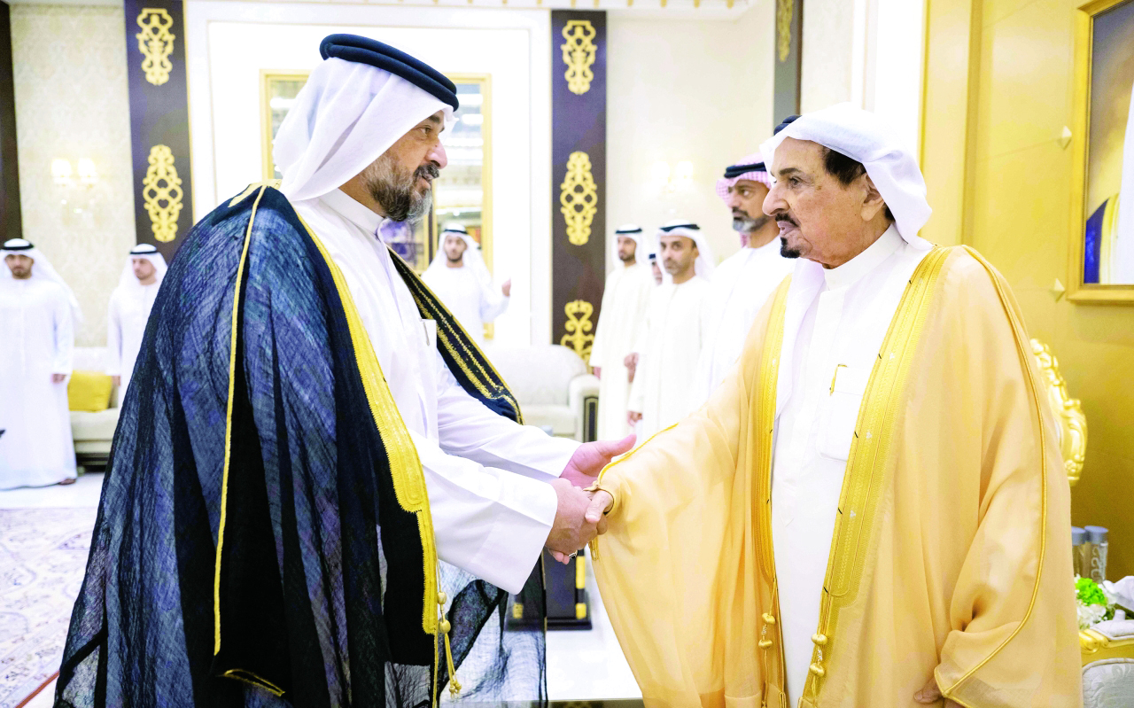 "حاكم عجمان يتقبل التهاني بالمناسبة بحضور عمار بن حميد"